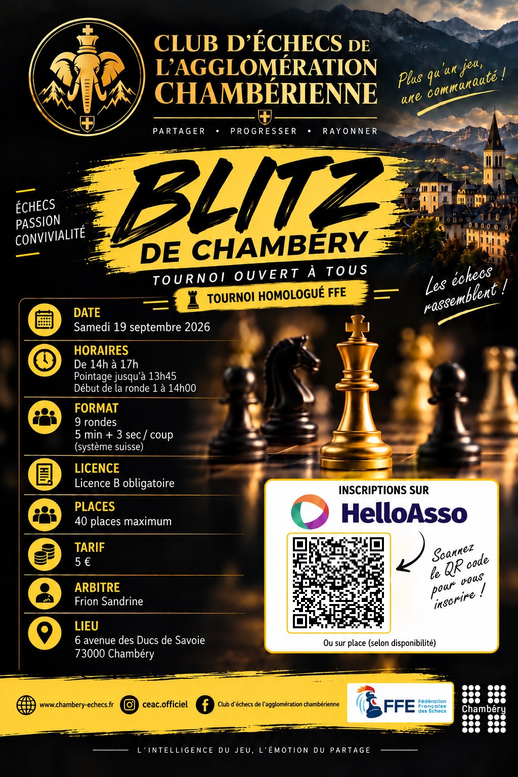 Blitz de Chambéry — samedi 19 septembre 2026